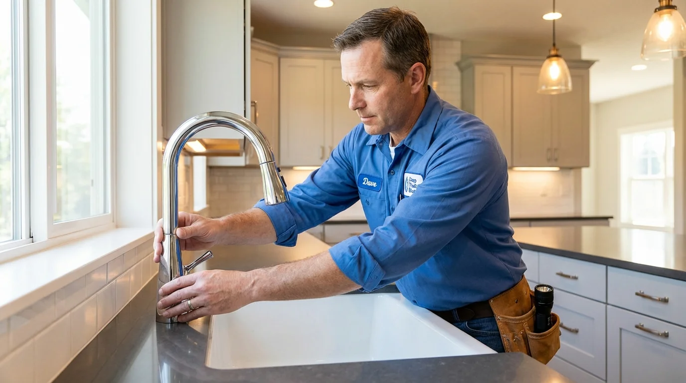 Kitchen faucet installation by Johns Plumbing LLC in Leesburg